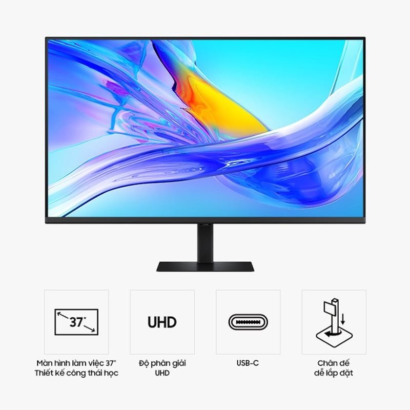  Màn hình Samsung ViewFinity S8 S80UD LS37D800UAEXXV | 37 inch, 4K UHD, VA, 60Hz, USB KVM 