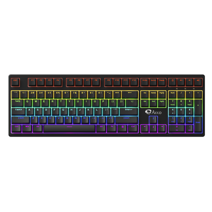 Bàn phím cơ gaming Akko 3108 SR Black Shine Through | Có dây, Fullsize, Clicky Switch, RGB, Black