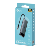  Hub USB Type-C 6 cổng (6 in 1) TP-Link (UH6120C) | 1× HDMI 4K 60Hz, 1× PD 100W, 1× RJ45 1000Mbps, 2x USB-A 3.0, 1x USB-C 3.0 