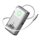  Củ sạc kiêm sạc dự phòng 3-in-1 Movespeed MSP13 | 35W, 10000mAh, Bạc 