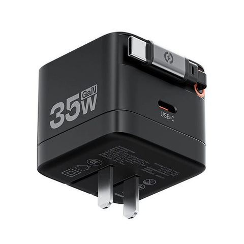 Củ sạc nhanh Movespeed MSA03 35W | Super GaN, Tích hợp Type C, Đen