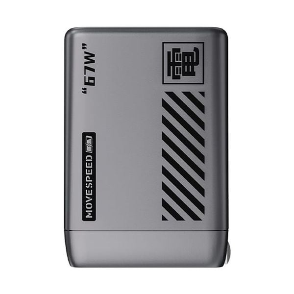  Củ sạc nhanh Movespeed CG106 67W | Super GaN, Đen 
