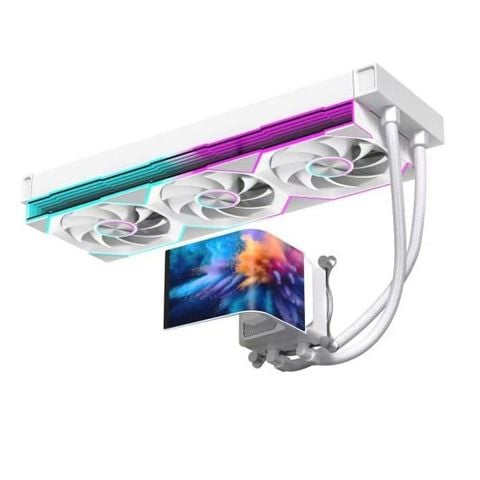 Tản nhiệt nước AIO Leopard Chill ARC 360 LCD Cong | Rad 360mm, Màn hình LCD cong, Trắng