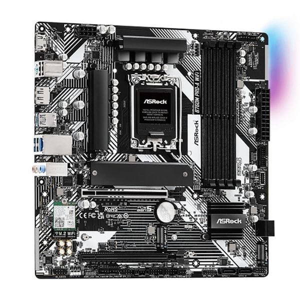  Mainboard ASRock B760M Pro-A WiFi DDR5 | LGA1700, Micro-ATX, 4 khe RAM 