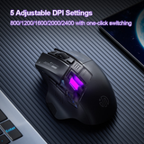  Chuột gaming INPHIC A9 Explorer V2 | 3 Mode, 12000 DPI, 100g, Đen 