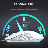  Chuột gaming INPHIC B1 | Wired, 7200 DPI, 105g, Trắng 