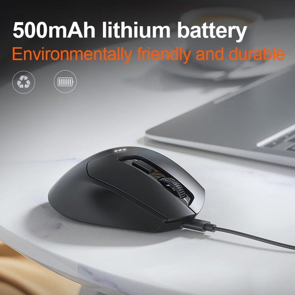  Chuột văn phòng INPHIC DR01 Chính Hãng | Wireless, Bluetooth, 1600 DPI, 83g, Đen 