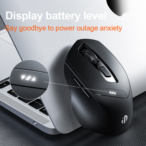  Chuột văn phòng INPHIC DR01 Chính Hãng | Wireless, Bluetooth, 1600 DPI, 83g, Đen 
