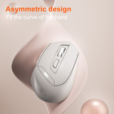  Chuột văn phòng INPHIC DR6 Chính Hãng | Wireless, Bluetooth, 2400 DPI, 84g, Trắng Xám 