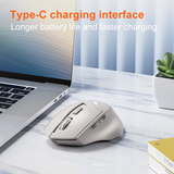  Chuột văn phòng INPHIC DR6 Chính Hãng | Wireless, Bluetooth, 2400 DPI, 84g, Trắng Xám 