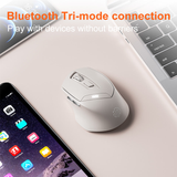  Chuột văn phòng INPHIC DR6 Chính Hãng | Wireless, Bluetooth, 2400 DPI, 84g, Trắng Xám 