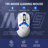  Chuột gaming INPHIC IN9 | 3 mode, 10000 DPI, 92g, Xanh 