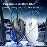  Chuột gaming INPHIC PG9 Chính Hãng | Wired, 12800 DPI, 78g, Đen 