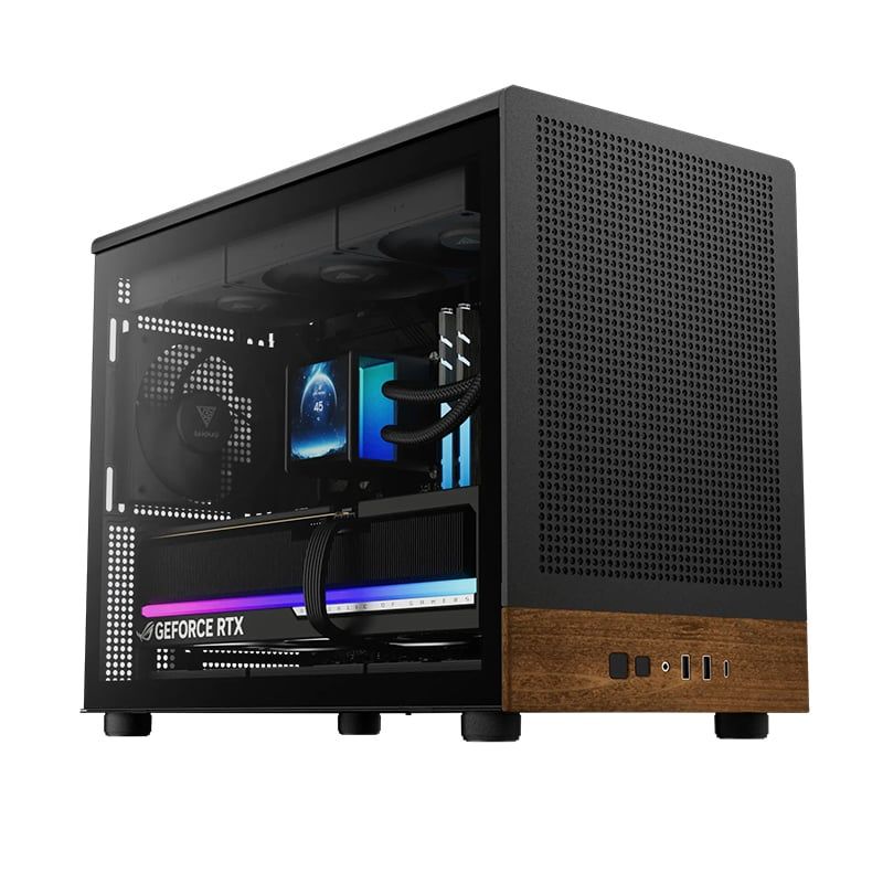 Thùng máy Case Gamdias Athena M4M | M-ATX, Mặt Gỗ