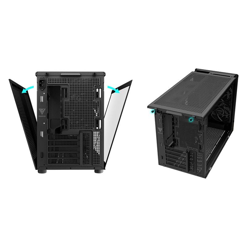 Thùng máy Case Gamdias Athena M4M | M-ATX, Mặt Gỗ