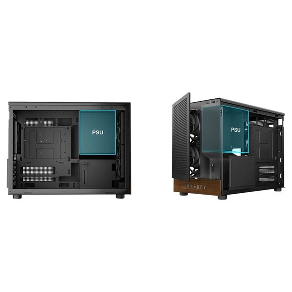  Thùng máy Case Gamdias Athena M4M | M-ATX, Mặt Gỗ 