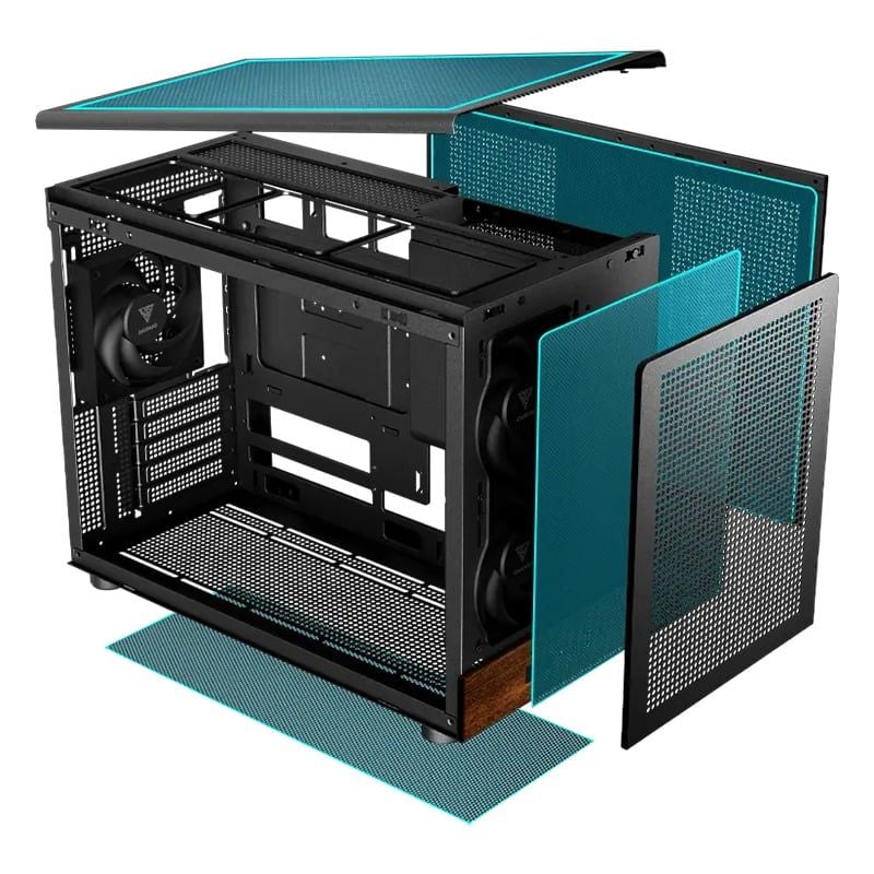 Thùng máy Case Gamdias Athena M4M | M-ATX, Mặt Gỗ