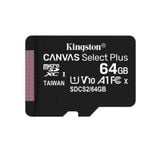  Thẻ nhớ Micro SD Kingston 64G Canvas Select Plus C10 U1 100MB/s Chính Hãng (SDCS2/64GB) 