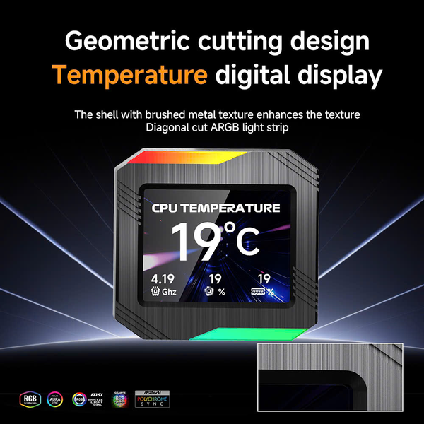  Tản nhiệt nước Leopard Astroshell 240 ARGB Digital LCD V2G | 240mm, ARGB, Digital LCD, Đen 