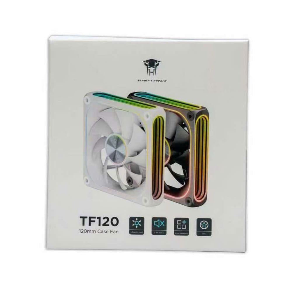 Quạt tản nhiệt PC Leopard TF120 ARGB (Sync Main) | 120mm, HDB, Gió thuận, Đen