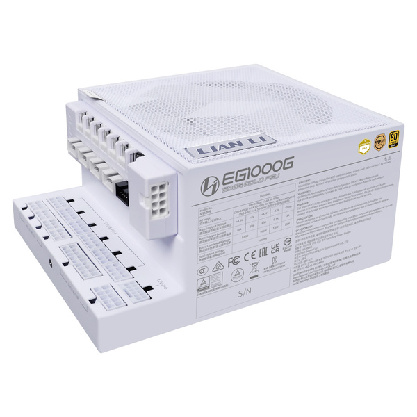  Nguồn máy tính Lian Li EDGE 1000W 80 Plus Gold (Kèm HUB) PSULLEG1000G.WH00.EU | Full Modular, ATX, Trắng 