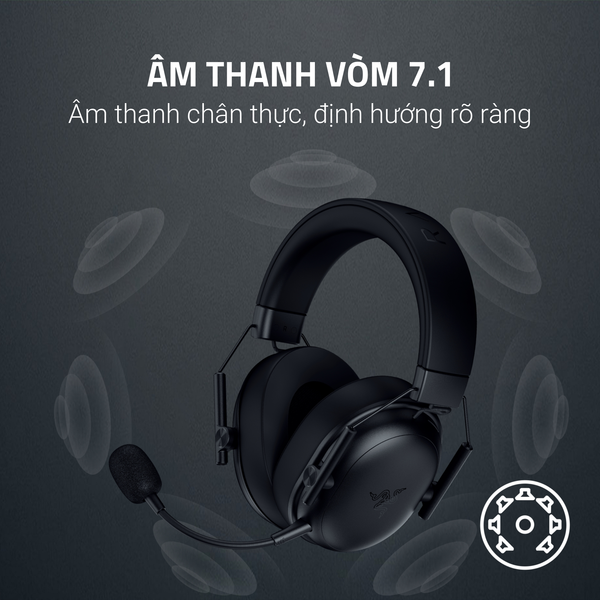  Tai nghe Gaming Razer BlackShark V3 X HyperSpeed (RZ04-05420100-R3M1) | Không dây, Over-ear, Black 
