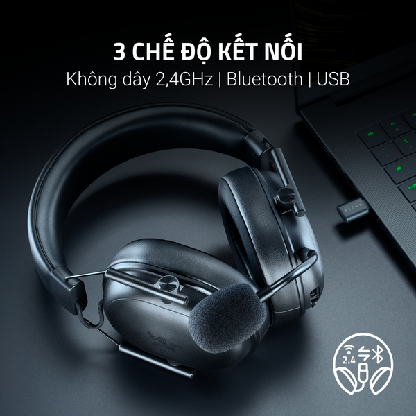  Tai nghe Gaming Razer BlackShark V3 X HyperSpeed (RZ04-05420100-R3M1) | Không dây, Over-ear, Black 