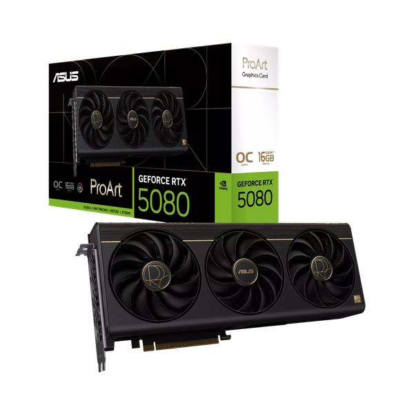  Card màn hình ASUS ProArt GeForce RTX 5080 OC 16GB GDDR7 (PROART-RTX5080-O16G) | 16GB GDDR7, OC Edition, 10752 CUDA 