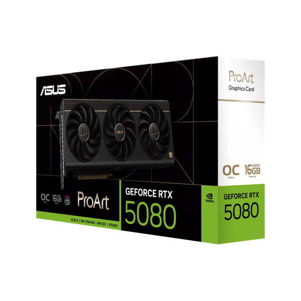  Card màn hình ASUS ProArt GeForce RTX 5080 OC 16GB GDDR7 (PROART-RTX5080-O16G) | 16GB GDDR7, OC Edition, 10752 CUDA 
