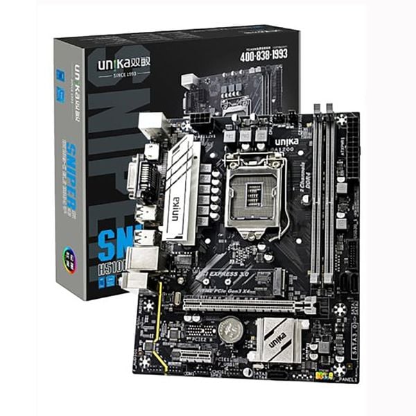  Mainboard (Intel) Unika H510M 10TH Sniper DDR4 (SN UNIKA026042241) | LGA 1200, mATX, 2 khe DDR4 
