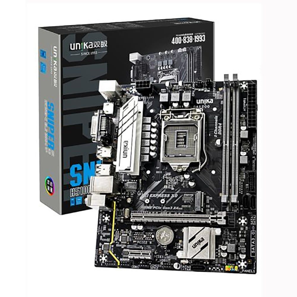Mainboard (Intel) Unika H510M 10TH Sniper DDR4 (SN UNIKA026042241) | LGA 1200, mATX, 2 khe DDR4