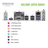  Mainboard (Intel) Unika H510M 10TH Sniper DDR4 (SN UNIKA026042241) | LGA 1200, mATX, 2 khe DDR4 