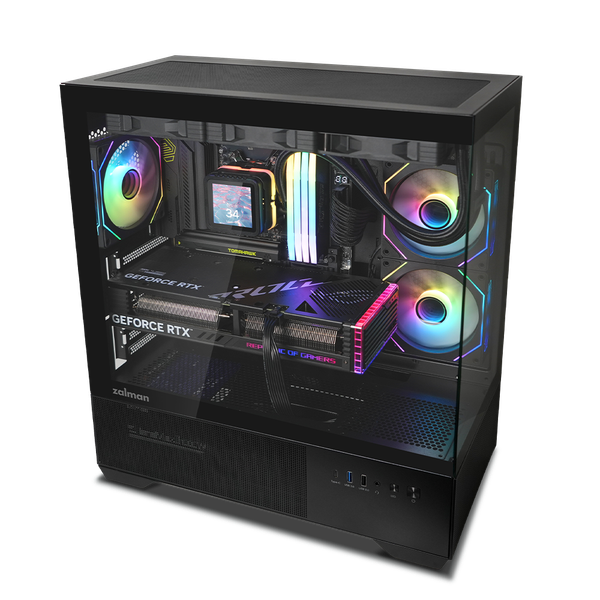  Thùng máy Zalman Chronix V2 (Kèm sẵn 3 Fan) | ATX, Đen 