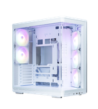  Thùng máy hồ cá Zalman P60 Kính cong Nguyên Khối (Kèm sẵn 5 Fan) | ATX, Trắng 