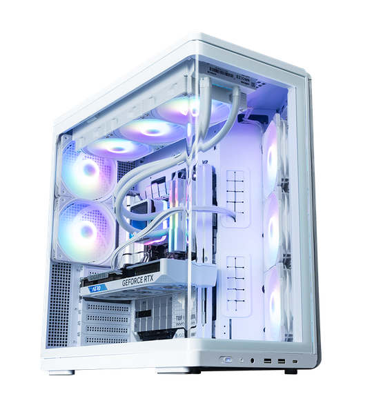  Thùng máy hồ cá Zalman P60 Kính cong Nguyên Khối (Kèm sẵn 5 Fan) | ATX, Trắng 