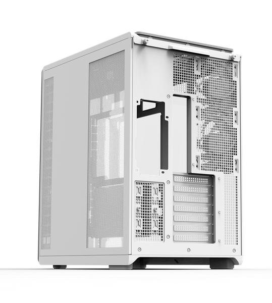  Thùng máy hồ cá Zalman P60 Kính cong Nguyên Khối (Kèm sẵn 5 Fan) | ATX, Trắng 
