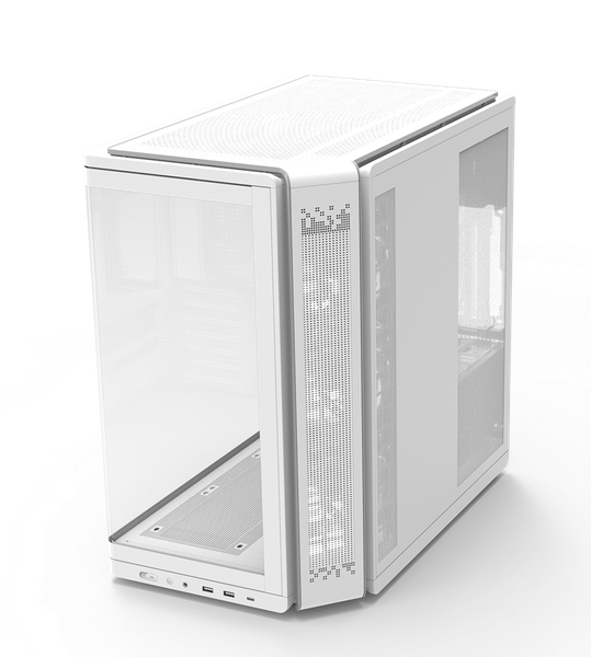  Thùng máy hồ cá Zalman P60 Kính cong Nguyên Khối (Kèm sẵn 5 Fan) | ATX, Trắng 