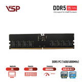  RAM PC VSP 16GB DDR5 | (1x16GB), 4800MHz, CL40, Không tản nhiệt, Intel Only 
