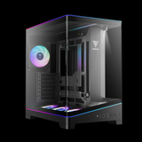  Thùng máy Gamdias Atlas P6 CG (Kèm sẵn 4 Fan ARGB) | F-ATX, Mid Tower, Kính cường lực, Đen 
