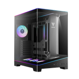  Thùng máy Gamdias Atlas P6 CG (Kèm sẵn 4 Fan ARGB) | F-ATX, Mid Tower, Kính cường lực, Đen 