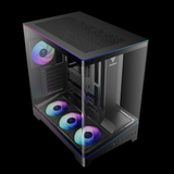  Thùng máy Gamdias Atlas P6 CG (Kèm sẵn 4 Fan ARGB) | F-ATX, Mid Tower, Kính cường lực, Đen 