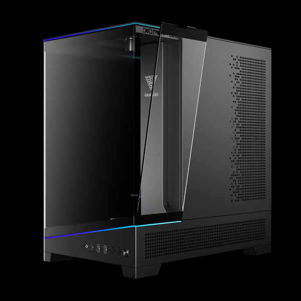  Thùng máy Gamdias Atlas P6 CG (Kèm sẵn 4 Fan ARGB) | F-ATX, Mid Tower, Kính cường lực, Đen 