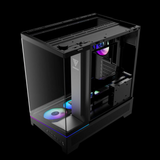  Thùng máy Gamdias Atlas P6 CG (Kèm sẵn 4 Fan ARGB) | F-ATX, Mid Tower, Kính cường lực, Đen 