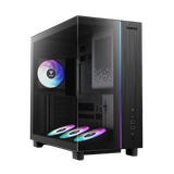  Thùng máy Gamdias Atlas M4 (Kèm sẵn 4 Fan ARGB) | F-ATX, Mid Tower, Kính cường lực, Đen 