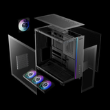 Thùng máy Gamdias Atlas M4 (Kèm sẵn 4 Fan ARGB) | F-ATX, Mid Tower, Kính cường lực, Đen 