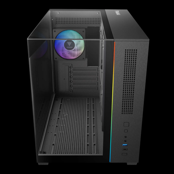  Thùng máy Gamdias Atlas M3M (Kèm sẵn 3 Fan ARGB) | M-ATX, Micro Tower, Kính cường lực, Đen 