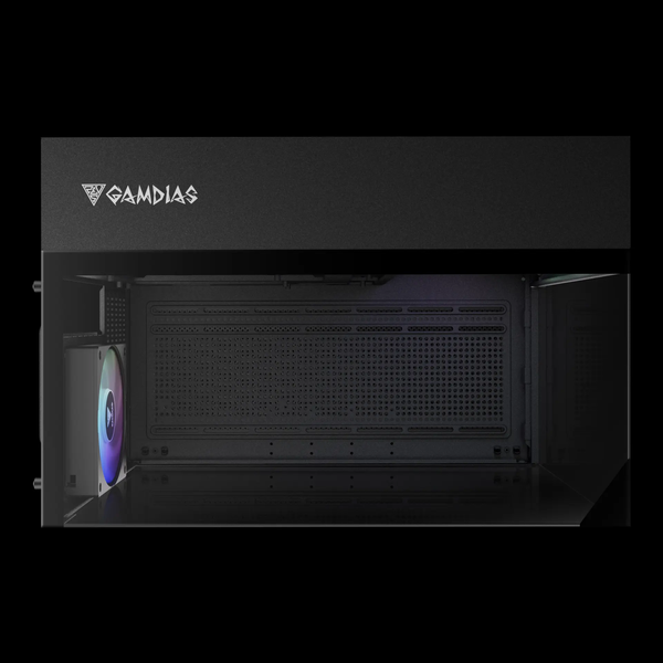  Thùng máy Gamdias Atlas M3M (Kèm sẵn 3 Fan ARGB) | M-ATX, Micro Tower, Kính cường lực, Đen 