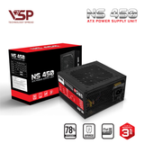  Nguồn máy tính VSP NS450 450W Đen | ATX, Cáp dẹt 