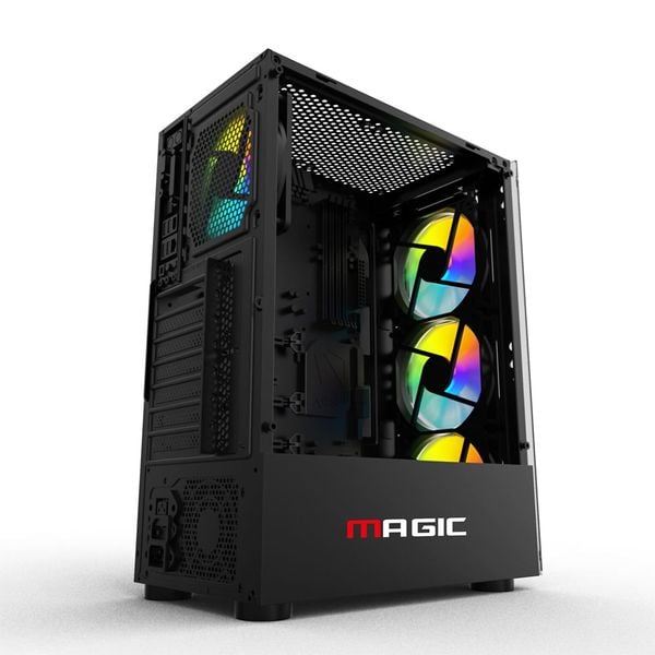  Thùng máy MAGIC GA-03 ATX (Chưa kèm Fan) | Mặt Kính, Đen 