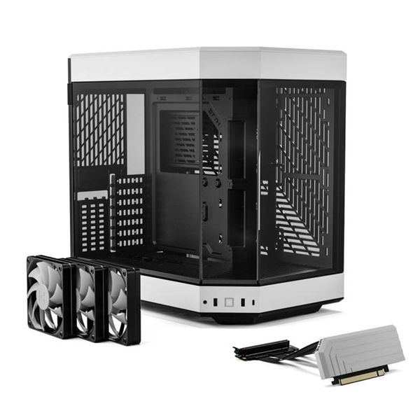  Thùng máy Hyte Y60 Panda (CS-HYTE-Y60-BW) | Mid-Tower, Dual Chamber, Kèm sẵn Riser PCIe 4.0, Trắng Đen 